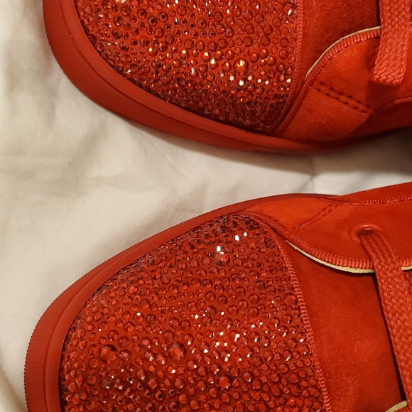 Christian Louboutin embellished tie suede sneakers - Picture 5 of 10